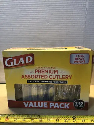 Glad extra heavy duty premium assorted cutlery 240pc