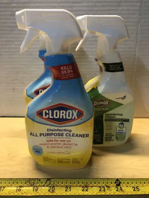 3 bottles 32oz Clorox cleaner one spilled