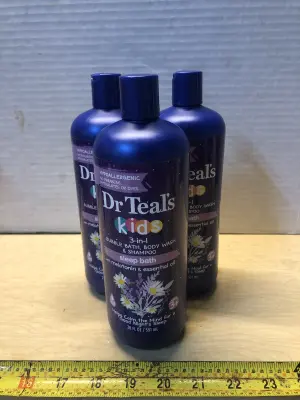 3 bottles 20oz dr teals kids 3 in 1 sleep bath