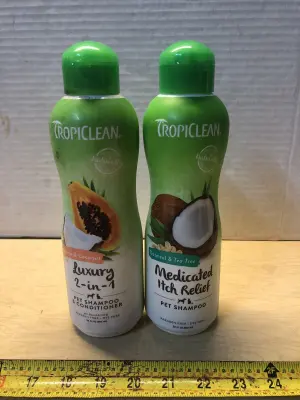 2 bottles 20oz trooiclean pet shampoo