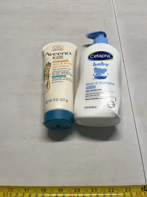 aveeno kids face & body gel cream , cetaphil baby wash