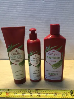 3pc old spice wavy curly shampoo and conditioner
