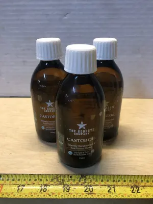 3 bottles 250ml the food bye company castor oil