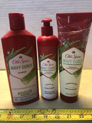 3pc Old Spice wavy curly shampoo and conditioner