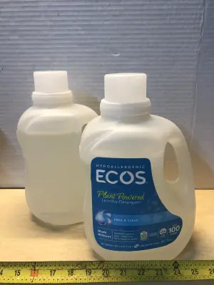 2 bottles 100oz ecos plant powered laundry detergent