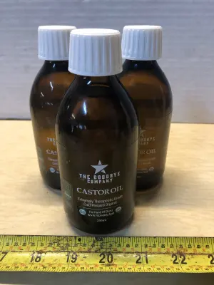 3 bottles 250ml the hood company castor oil