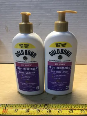 2 bottles 14oz gold bond body and face lotion