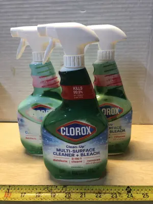 3 bottles 32oz Clorox multisurface cleaner + bleach
