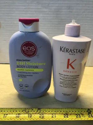 16oz eos body lotion, 16.9oz Kerastase Paris shampoo
