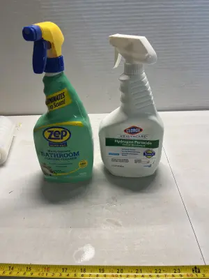 ZEP bathroom cleaner , hydrogen peroxide disinfectant