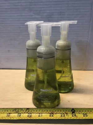 3 bottles 10oz method foaming hand wash