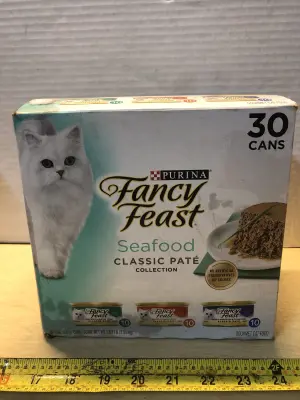 30 assorted cans Fancy Feast cat food exp:11/27