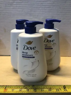 3 bottles 30.6oz Dove body wash
