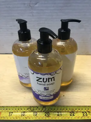 3 bottles sun 12oz hand soap