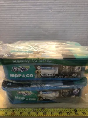 2 tubs swiffer mop and go wipes
