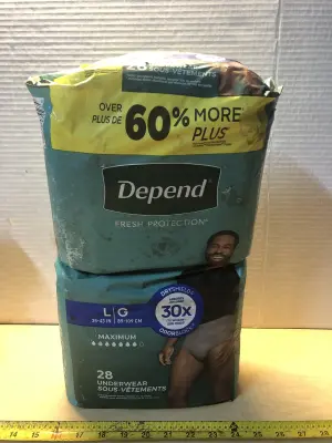 28 count Depends men’s size large underwear