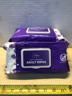 3 packs opteel lavender adult wipes