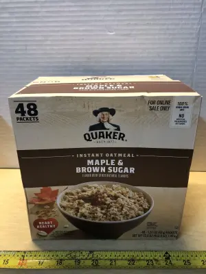 48 packets Quacker maple brown sugar oatmeal exp:1/25/27