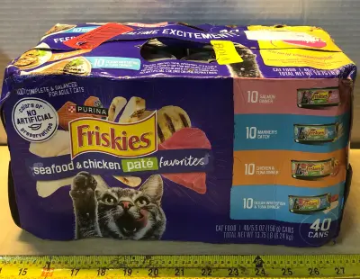 40 cans Friskies assorted cat food exp:11/27
