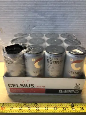 12 cans 12oz Celsius exp:4/27