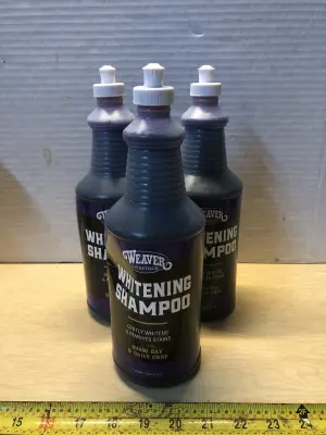 3 bottles Weaver livestock whitening shampoo