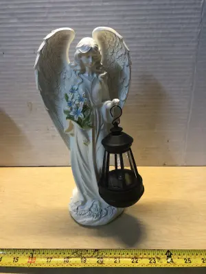 Garden angel with lantern