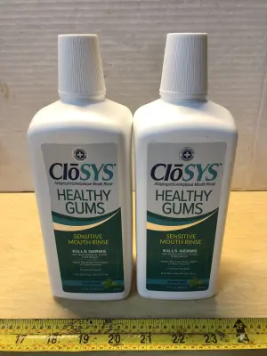 2 bottles 32oz Closys healthy gum rinse