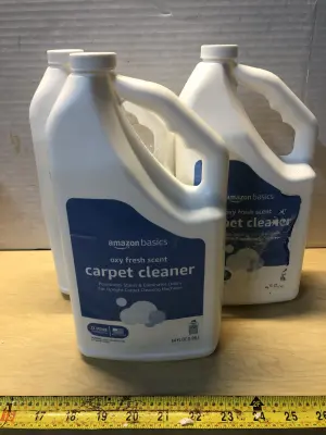 3 bottles 64oz Amazon basics carpet cleaner onespilled