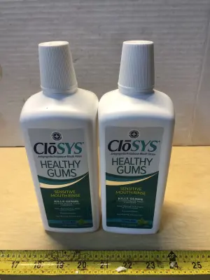 2 bottles 32oz Closys healthy gums rinse