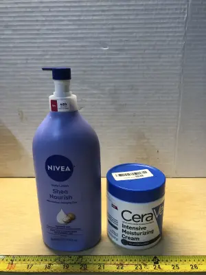 33.8oz Nivea body lotion 19oz CeraVe moisturizer cream
