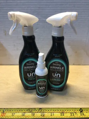 2 bottles 16.9oz Downy Wrinkle releaser 3oz bottle Downy wrinkle releaser