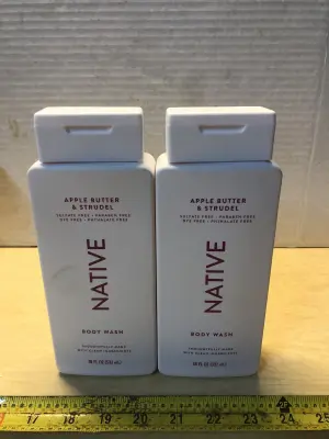 2 bottles 18oz Native body wash