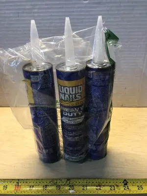3 tubes 10oz liquid nails heavy duty