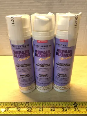 3 bottles 6.7oz Marc Anthony repair blonde masque