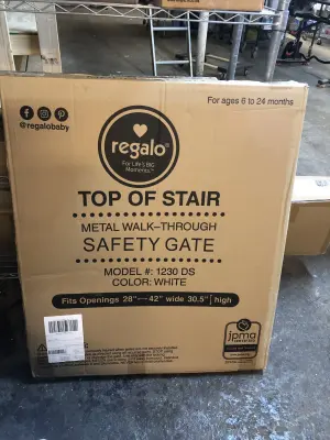 Top of the stair metal walk thru gate 28-42” wide 30.5