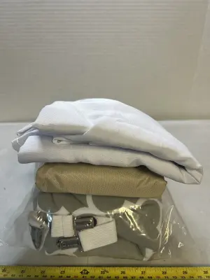 crib sheet with straps  & linen