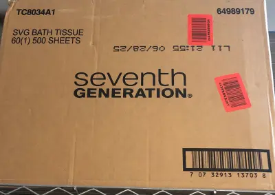 60 rolls seventh generation toilet paper