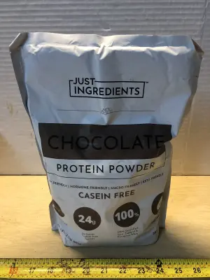 34.81oz just ingredients chocolate protein powder exp:2/17/28
