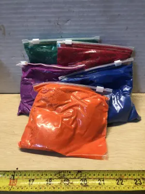 5 bags colored sand