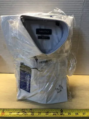 4pc Nautica size medium white shirts