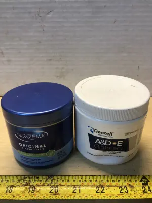 12oz Noxzema original cream, 13oz Gentell A&D+E ointment