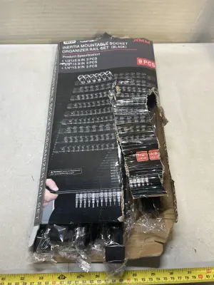 mountable socket organizer rail set