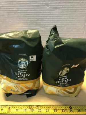 2 bags 28oz Starbucks blonde espresso whole bean coffee exp:9/17/26