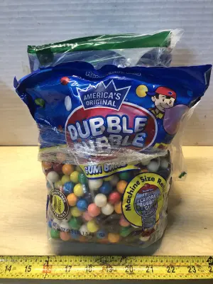 2 bags 53oz Double Bubble gum balls could not locate exp