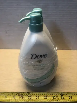 2 bottles 1 liter Dove sensitive skin body wash