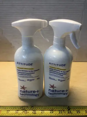 2 bottles 27.1oz Attitude daily shower and tile cleaner