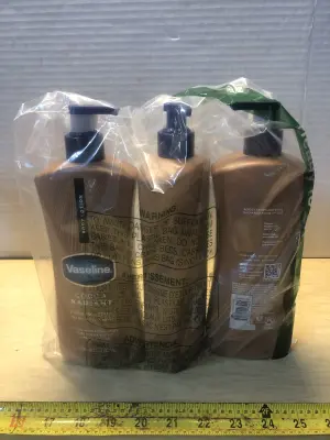 3 bottles 20.3oz Vaseline body lotion