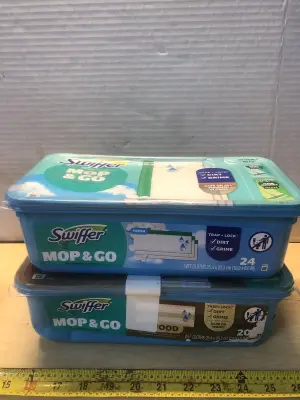 2 tubs swiffer mop and go floor wipes