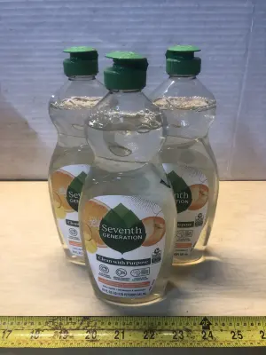3 bottles 19oz seventh generation dish liquid
