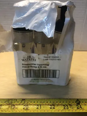 3 bottles 9oz JR Watkins foaming hand soap